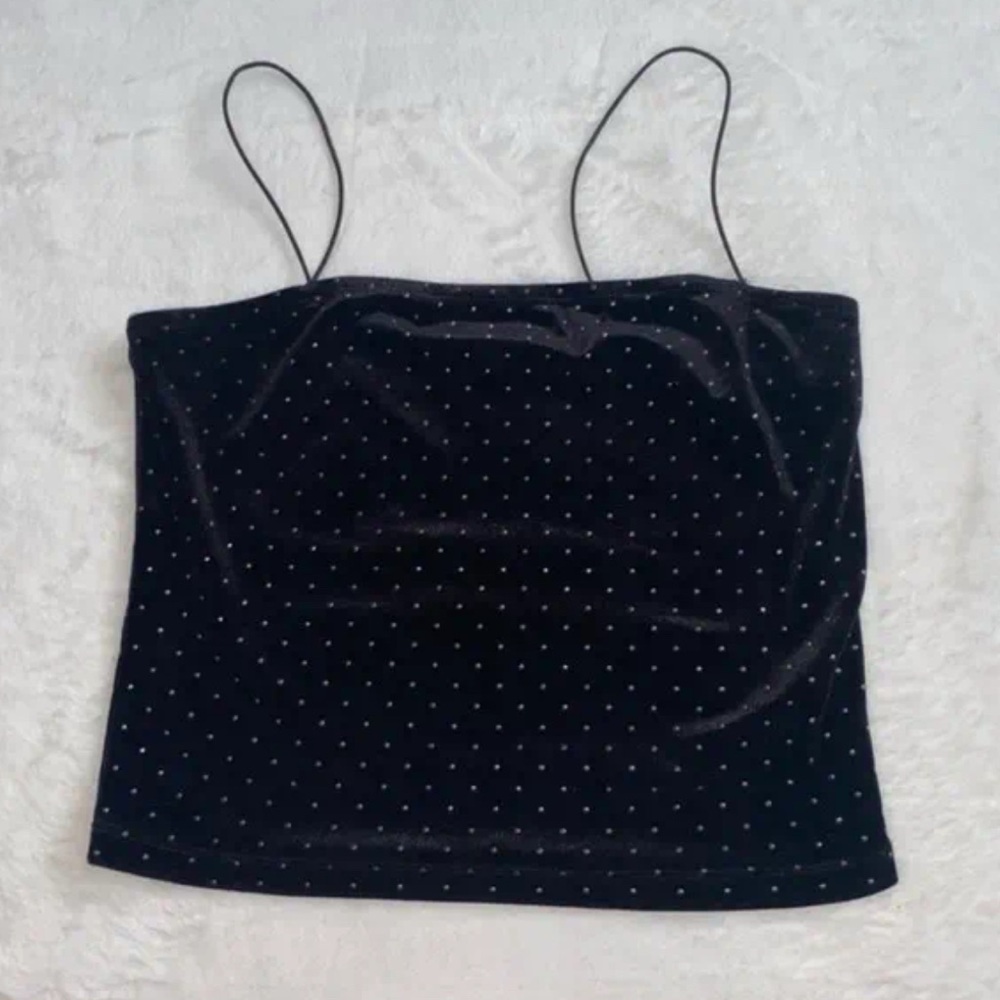 Cute black sequin going out top